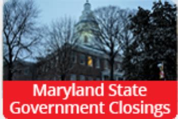 maryland state government closing